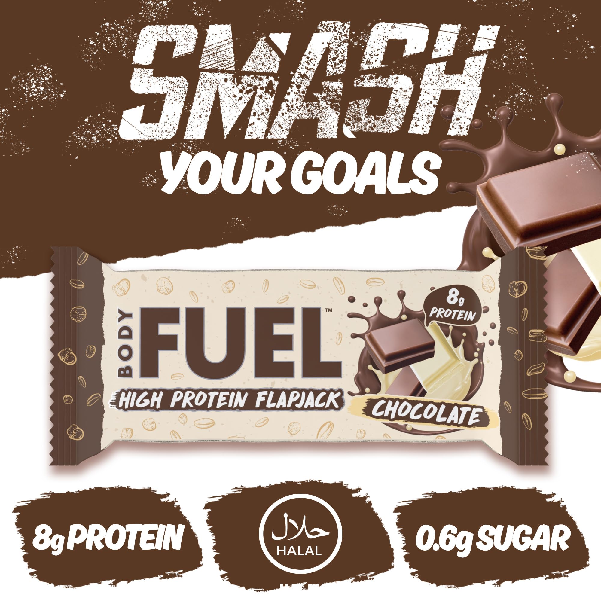 Applied Nutrition Body Fuel High Protein Flapjacks - British Brands
