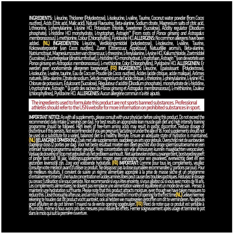 USN BCAA Complete Amino + EAA - Amino Acids Powder