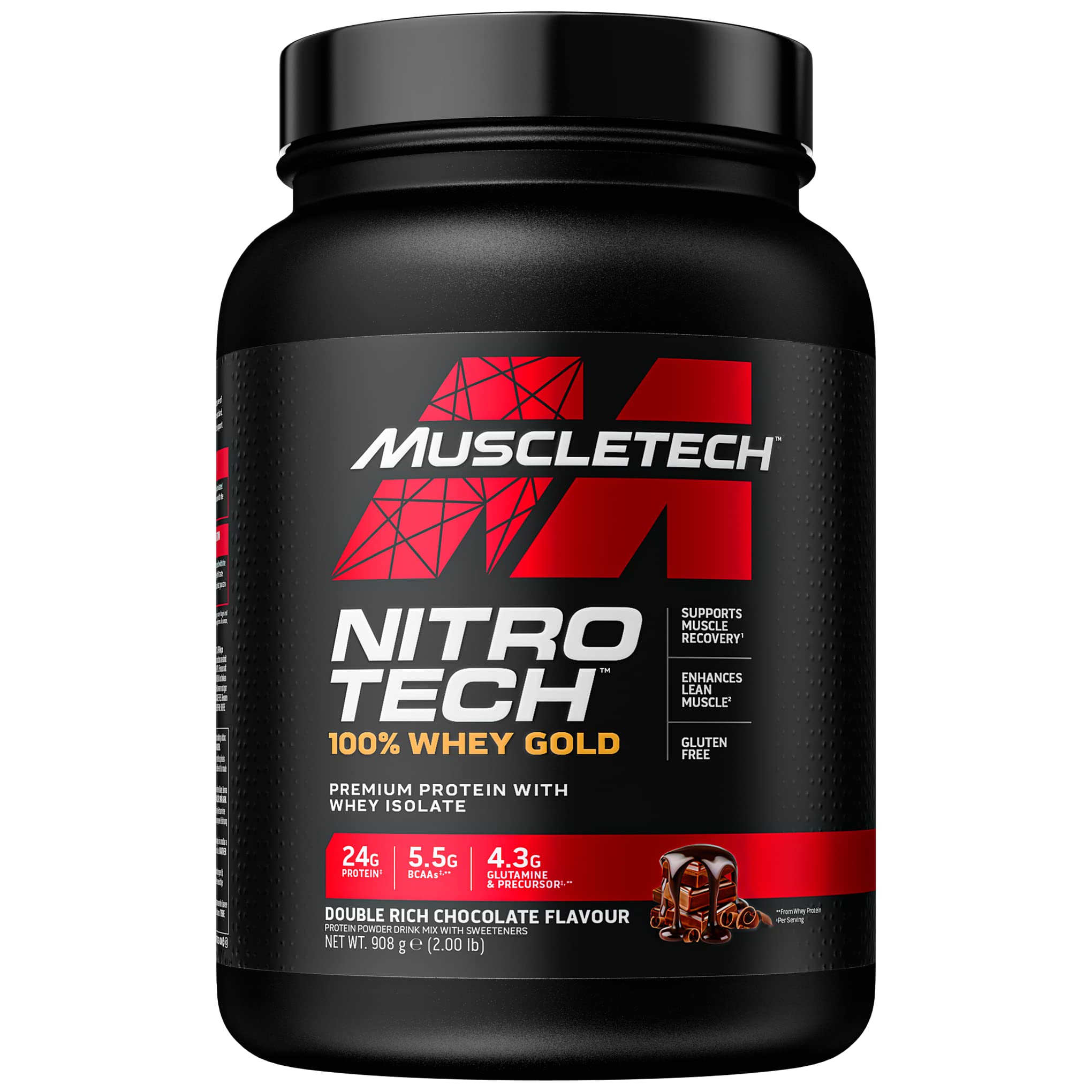 Muscletech Nitro Tech 100% Whey Gold - 907g / Double Rich Chocolate - Whey Protein Powder