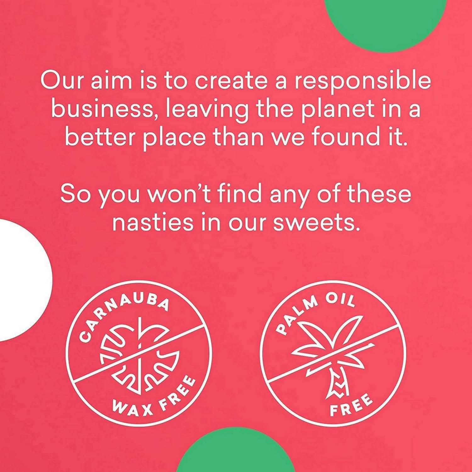Candy Kittens 10x140g Wanderlust sweets graphic highlighting sustainability and no palm oil