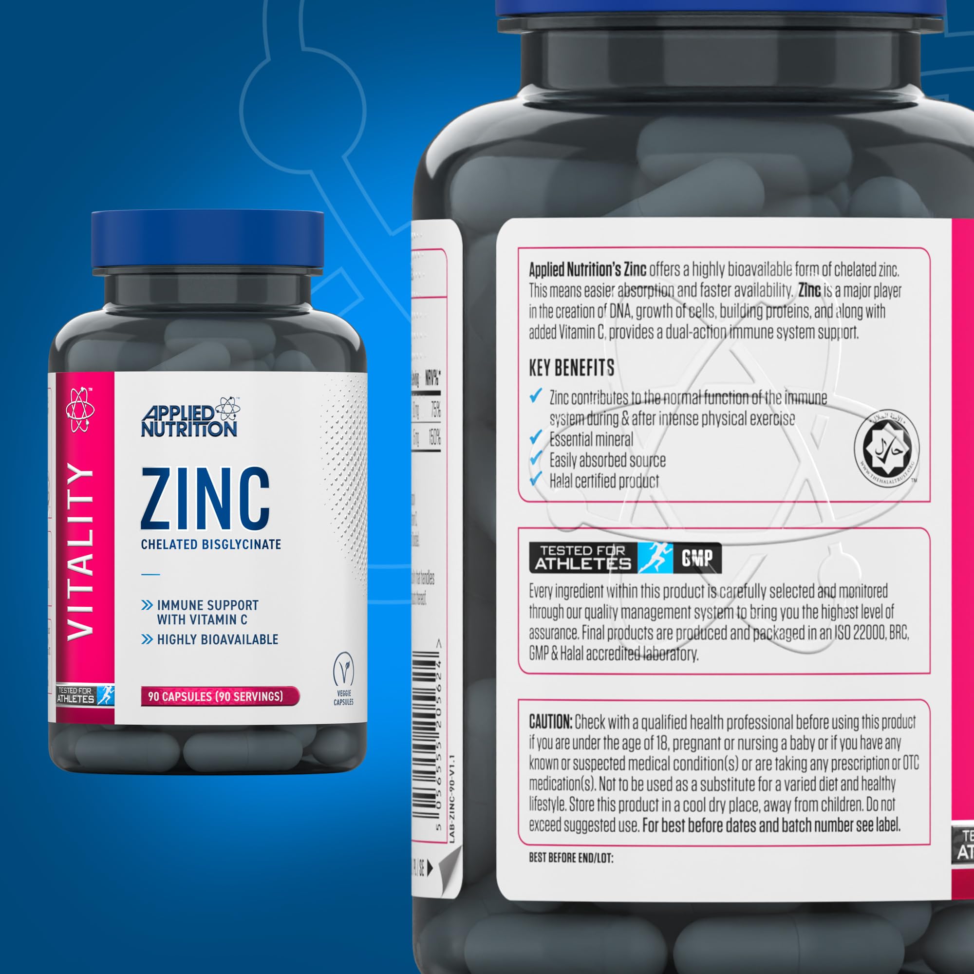 Applied Nutrition VITALITY Zinc 90 Veg Caps