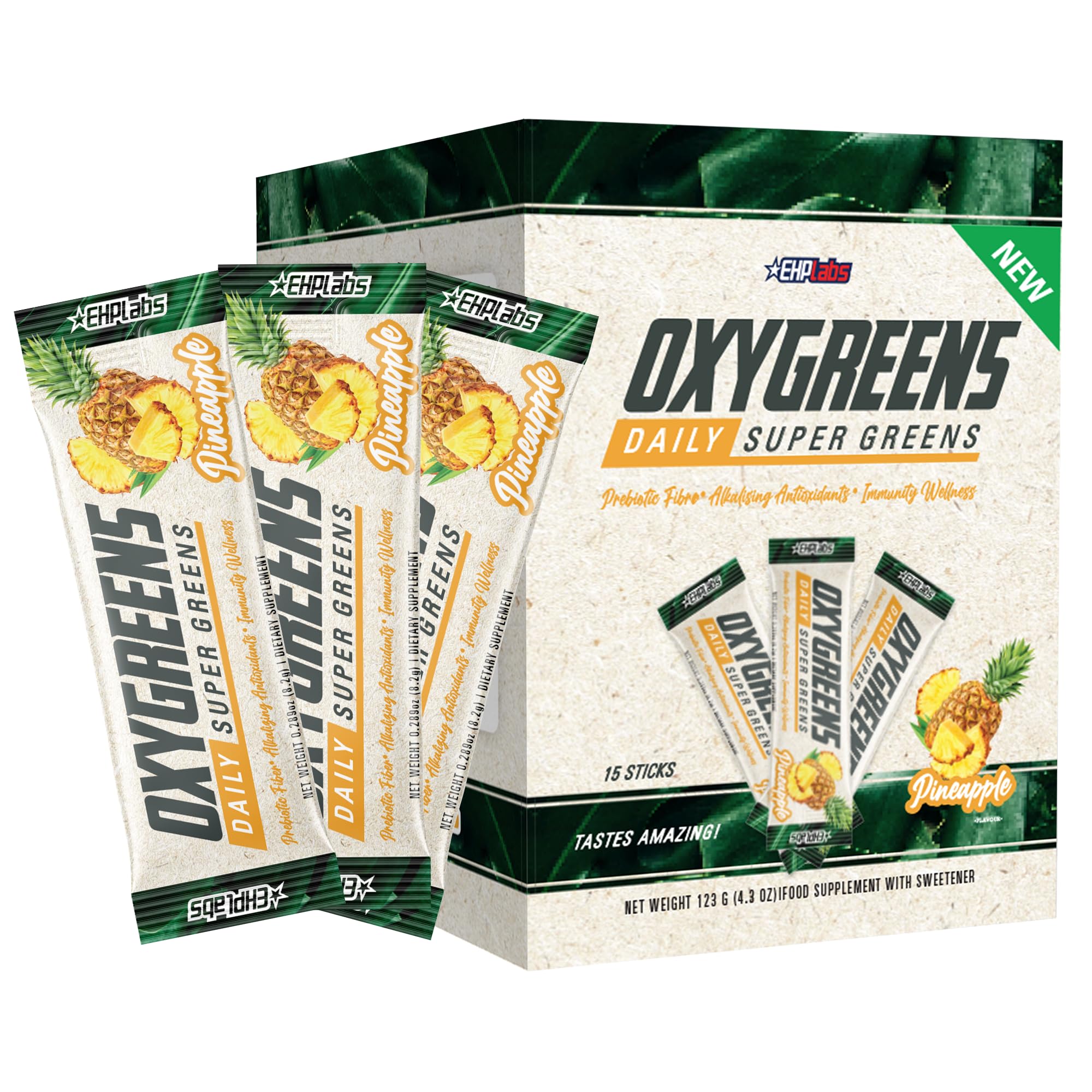 EHP Labs OxyGreens 15 Stick Pack 15x123g Pineapple