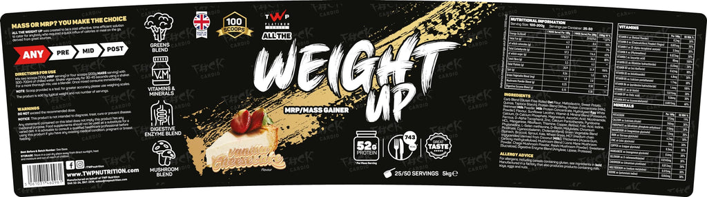 TWP All The Weight Up 5kg Vanilla Cheesecake - Protein Blends