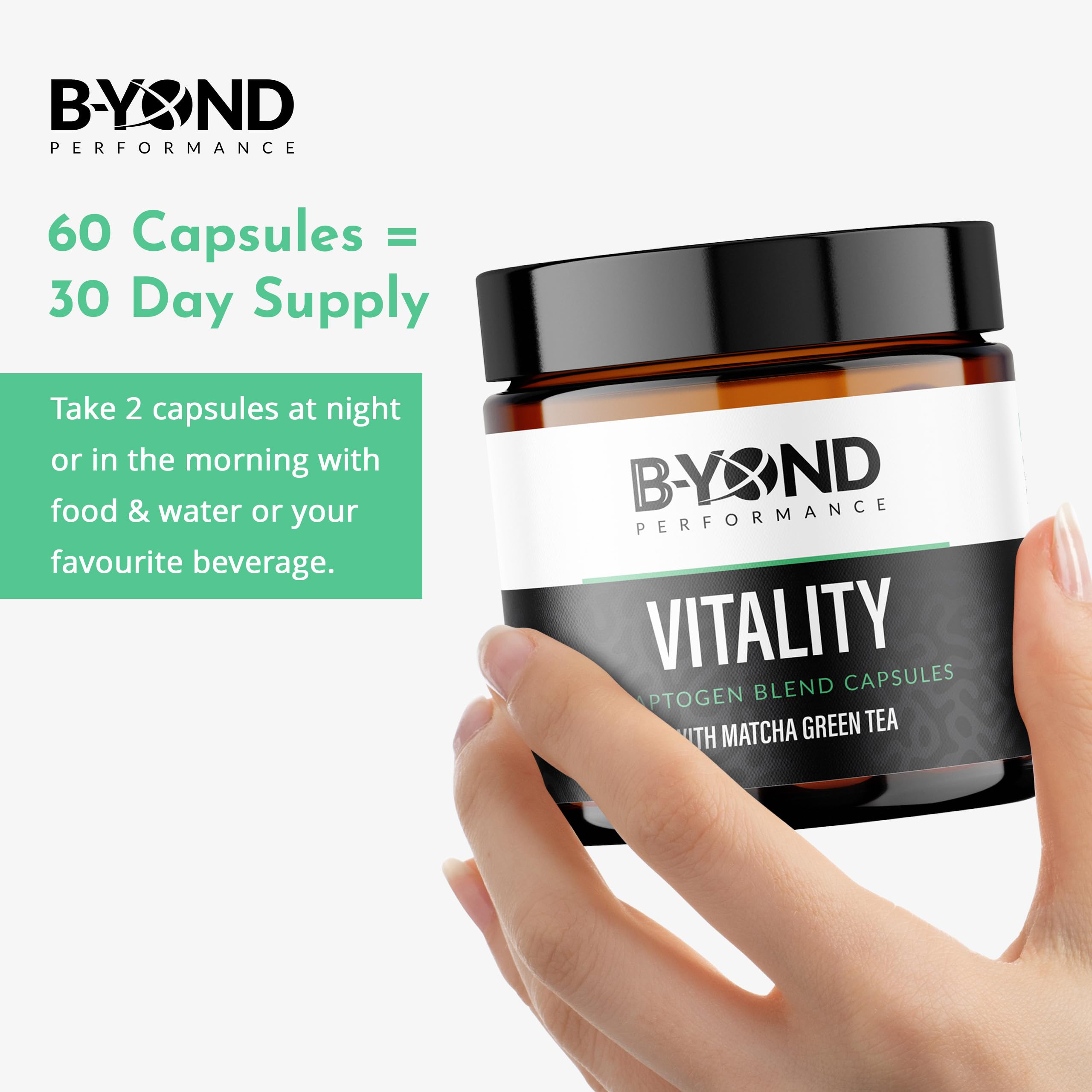 BYOND PERFORMANCE Vitality Mushroom Capsules - 60 Caps - Ginseng