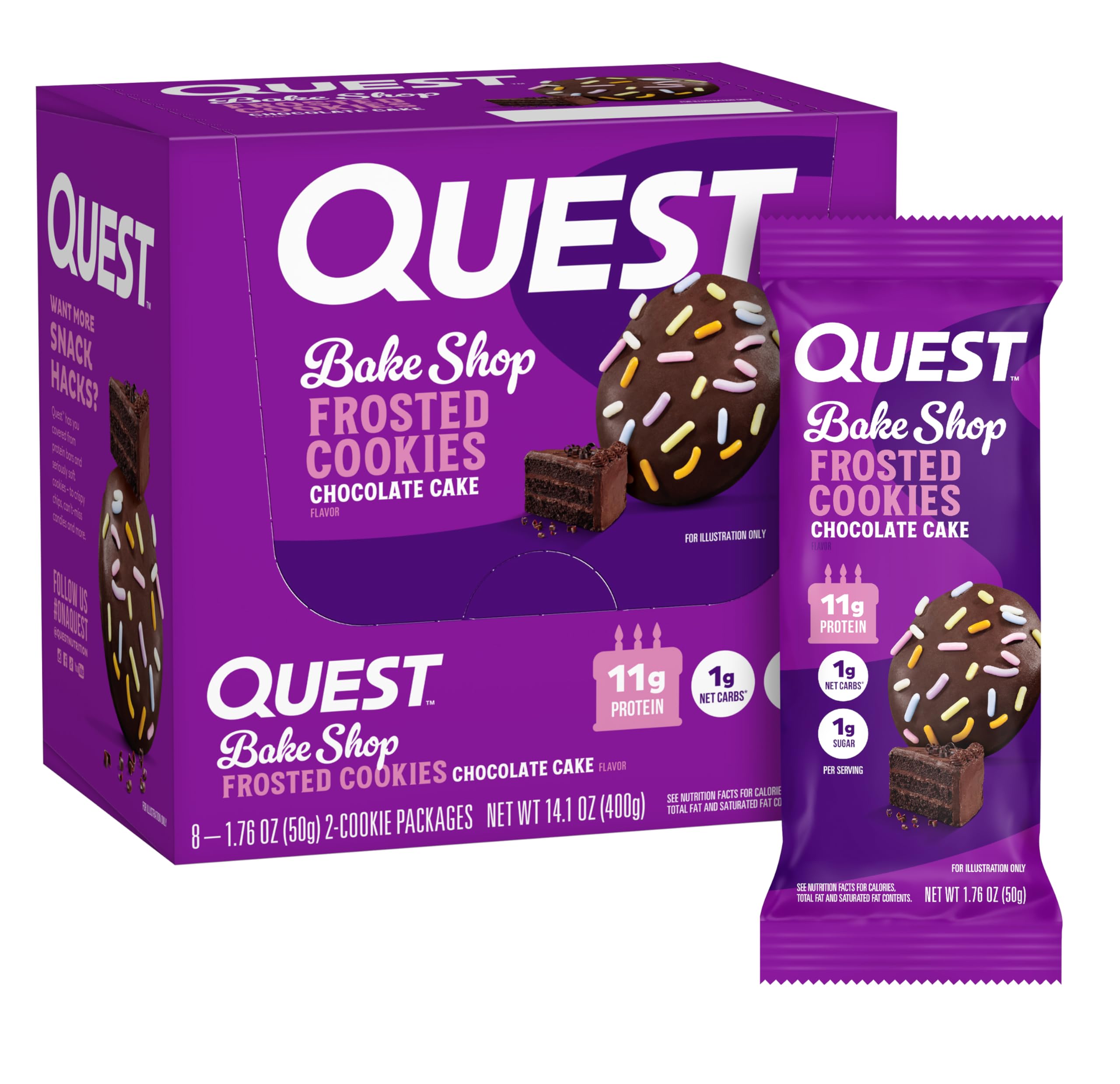 Quest Nutrition Frosted Cookie 8x50g (2 Cookie Packs)