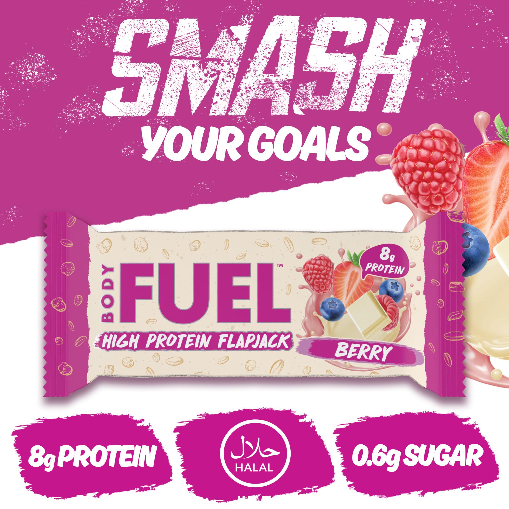 Applied Nutrition Body Fuel High Protein Flapjacks - British Brands