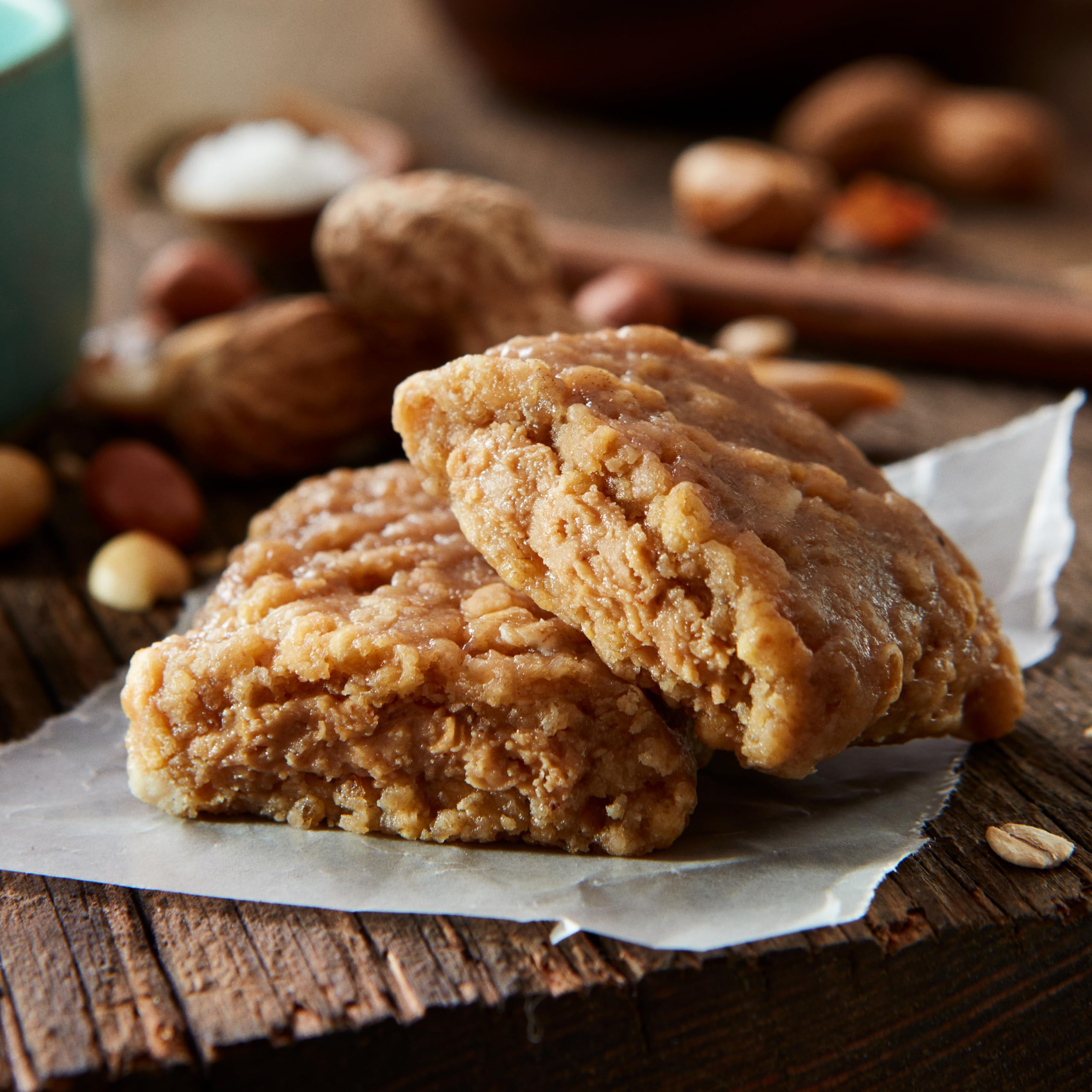 Two chewy CLIF Nut Butter Bars filled with creamy nut butter and oats for energy