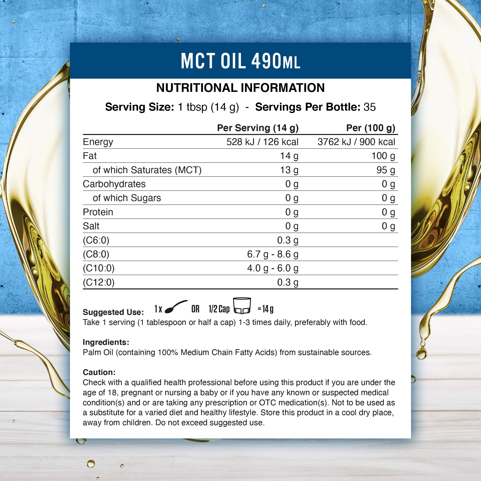 Applied Nutrition MCT Oil - 490ml - MCT Oil