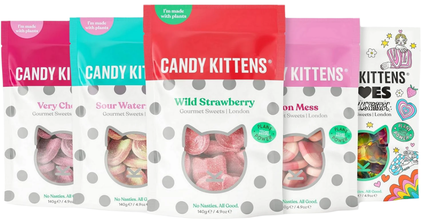 Candy Kittens 10x140g Wild Strawberry - Fruit & Chewy