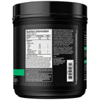 Black Muscletech Amino Build container with green label for amino supplement powder