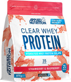 Applied Nutrition Clear Whey pouch with strawberry raspberry flavor, ultra-hydrolysed whey for muscle recovery