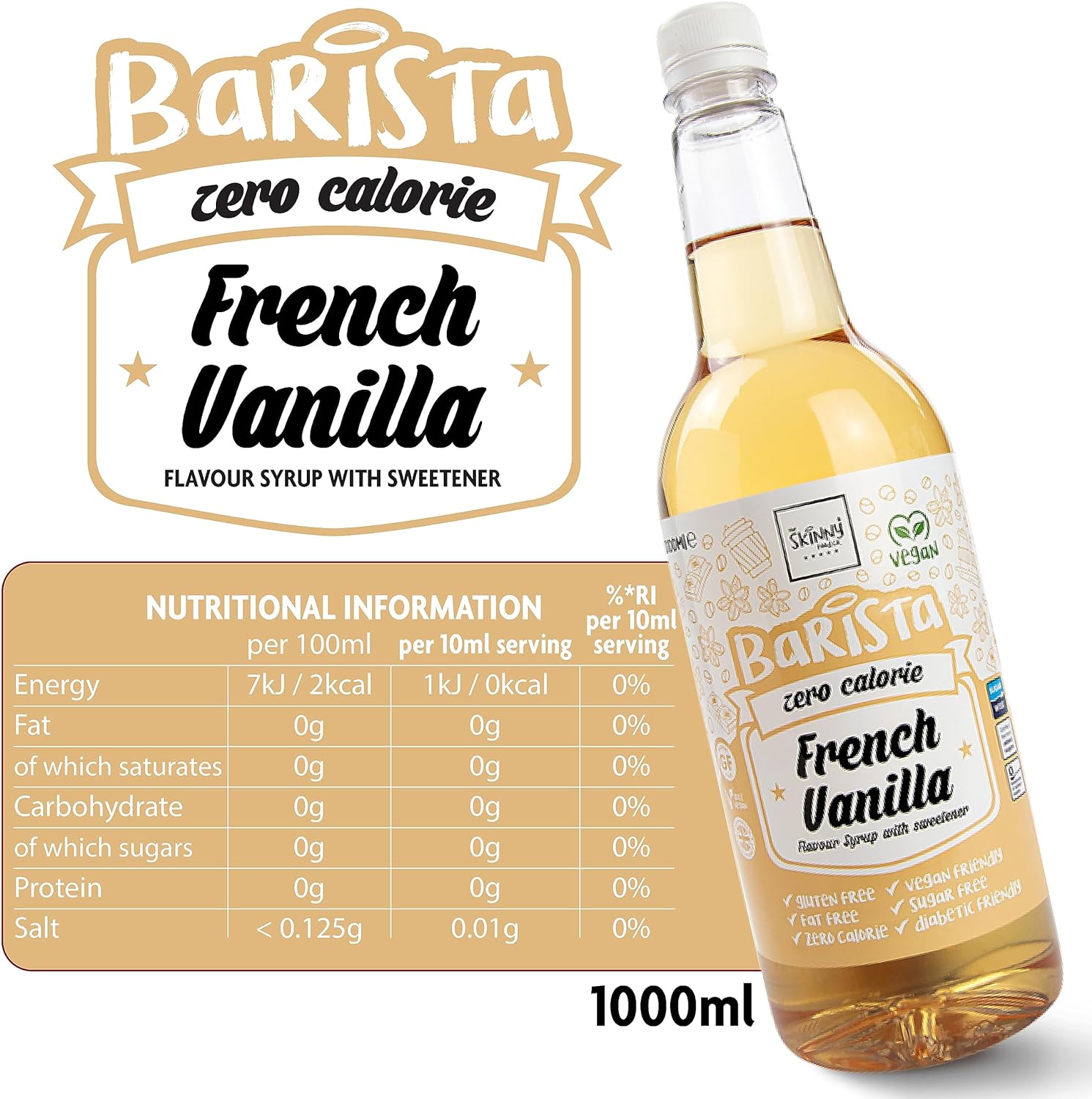The Skinny Food Co Skinny Barista Zero Calorie Coffee Syrup - Zero VAT ZER001