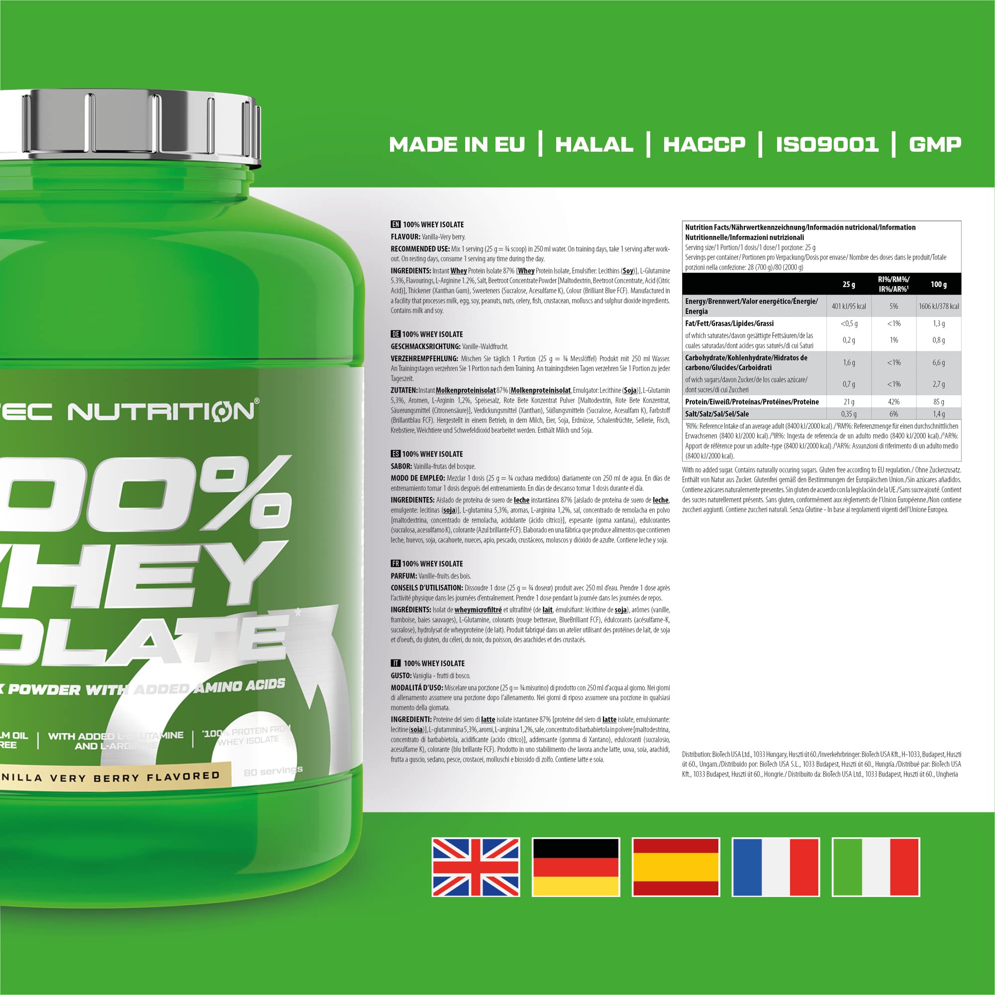 Scitec Nutrition 100% Whey Isolate