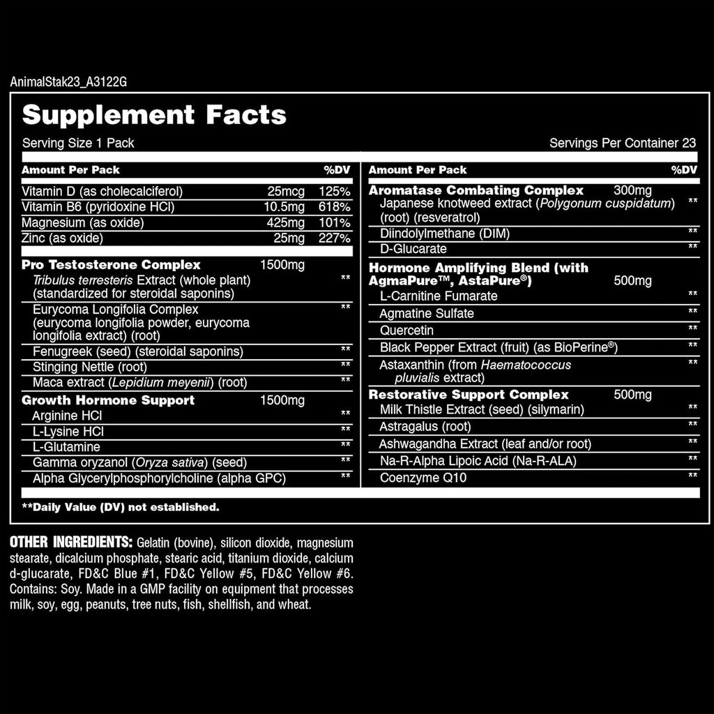 Animal Stak - 21 Packs - Testosterone Booster Capsules