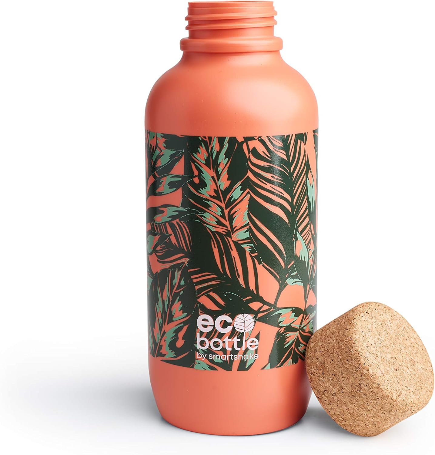 Smartshake Eco Bottle - 650ml / Coral Leaves - Water Bottle (less than 2 litres)