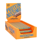 Open display of Scitec Nutrition Proteinissimo Prime peanut butter bars with chocolate coating