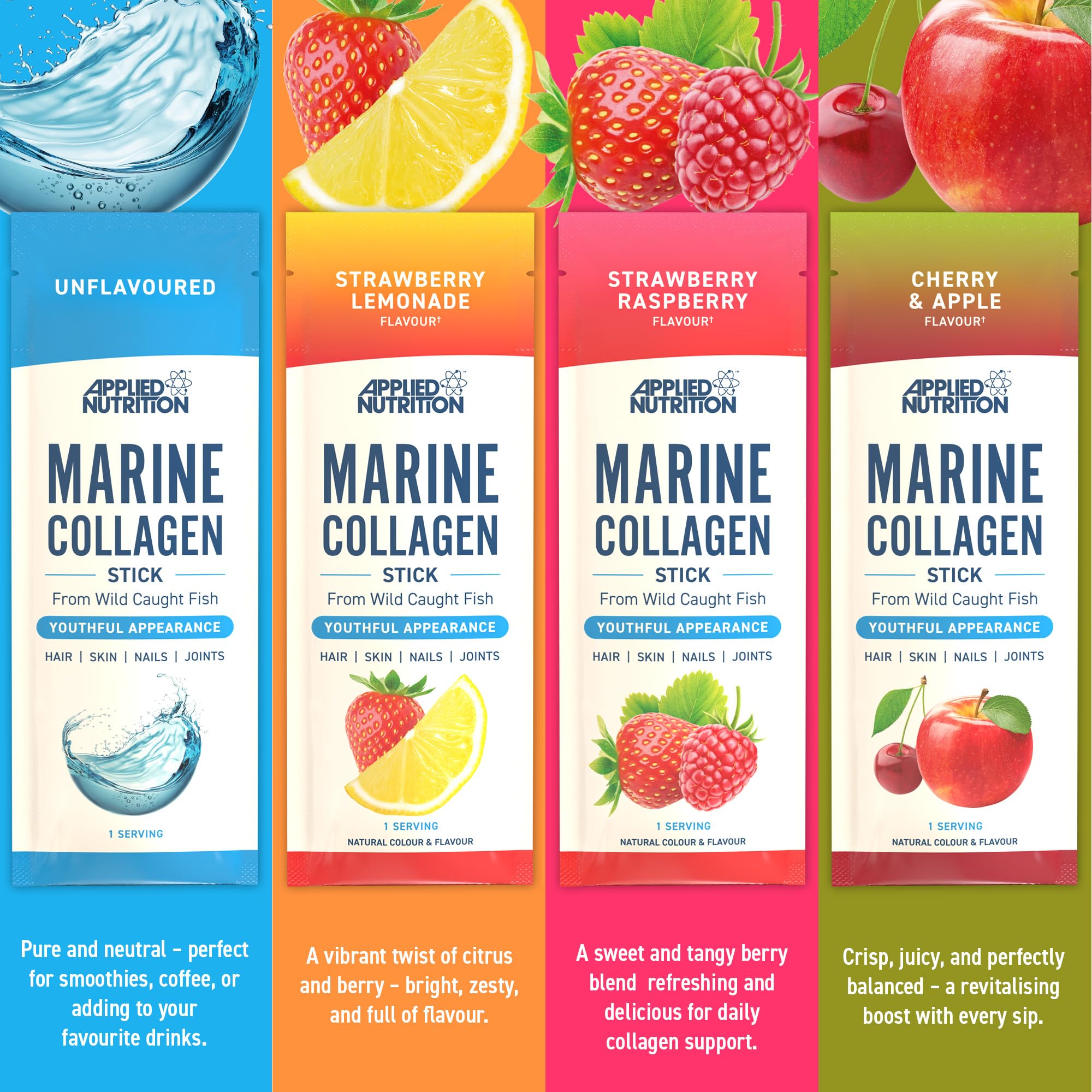 Applied Nutrition Marine Collagen Sticks - Halal