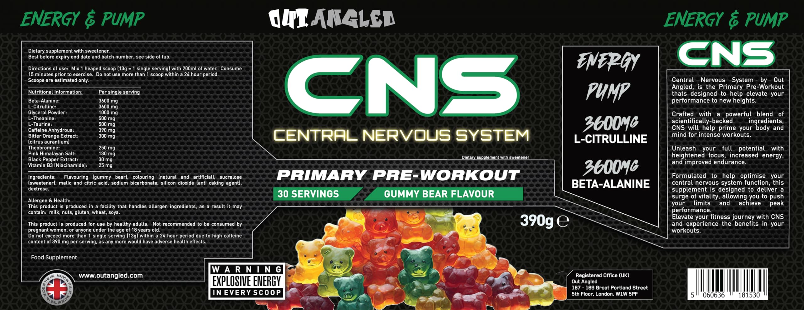 Outangled CNS - Pre-Workout Powder