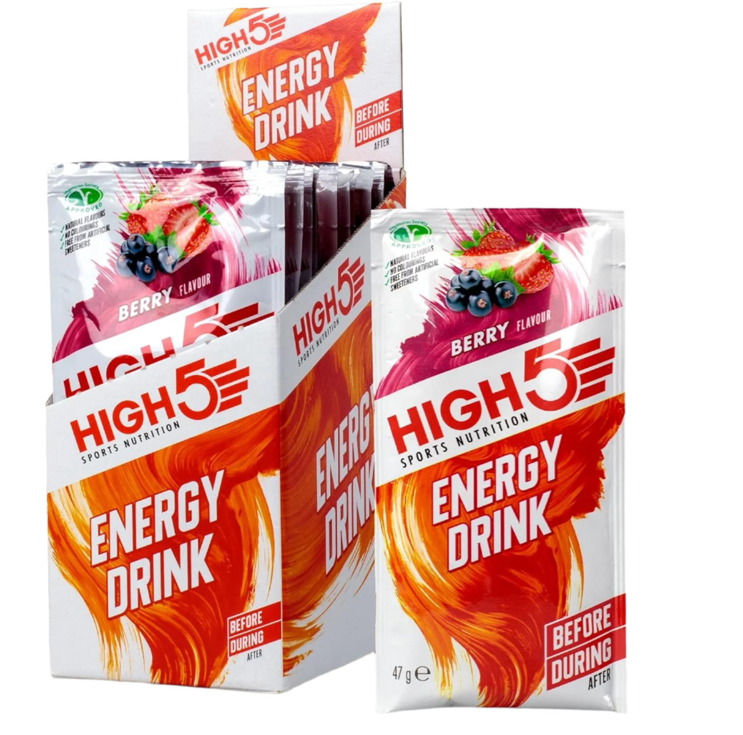 HIGH5 Energy Drink - 12x47g / Berry - Sports & Energy Drink Mixes