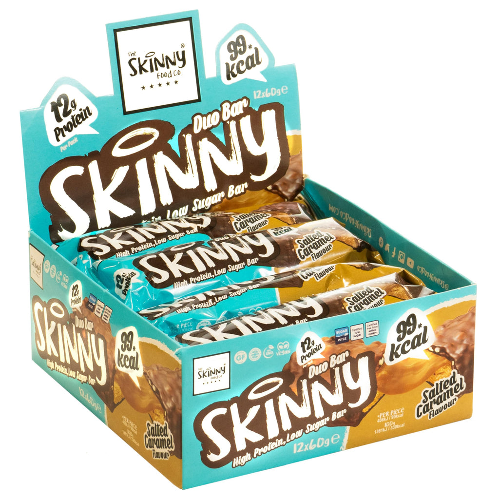 The Skinny Food Co Skinny Duo Bar - 12x60g / Salted Caramel - Protein Bars