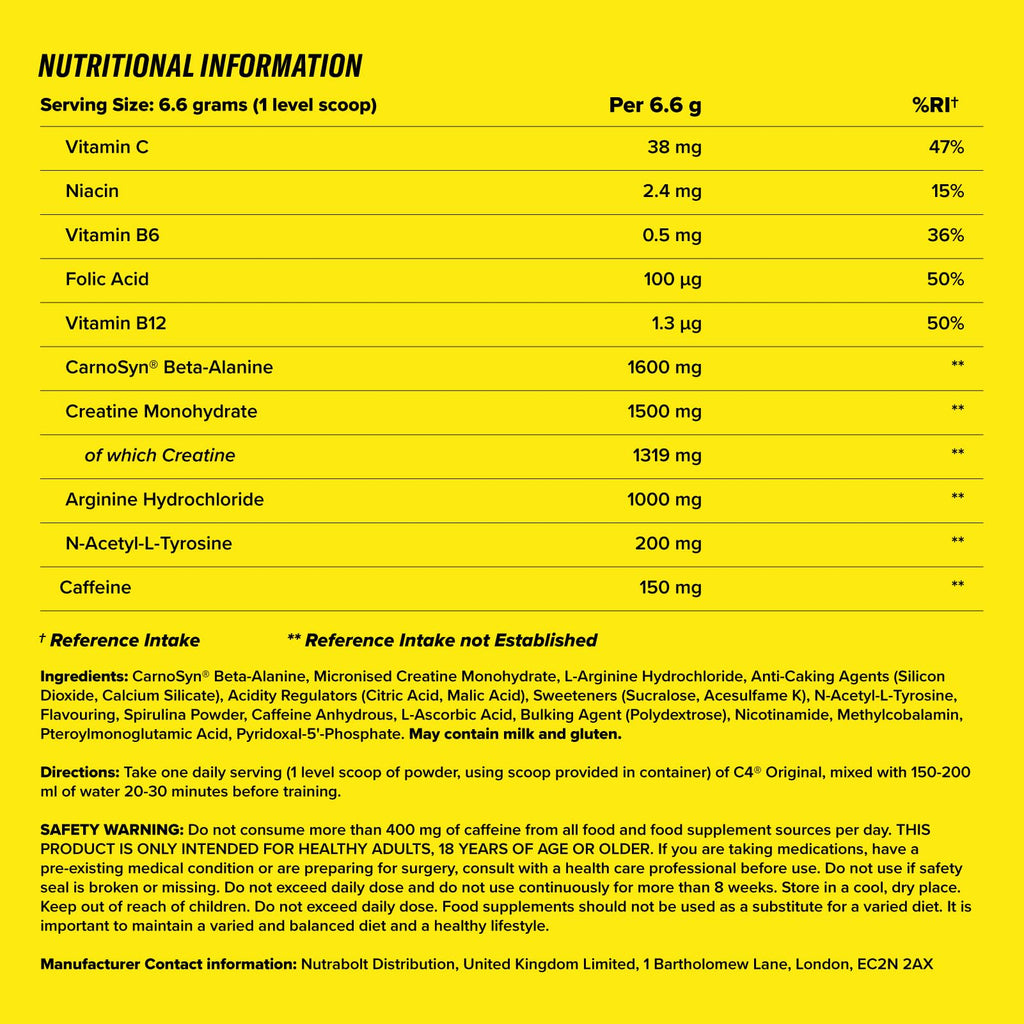 Cellucor C4 Original Pre-Workout - Pre-Workout Powder