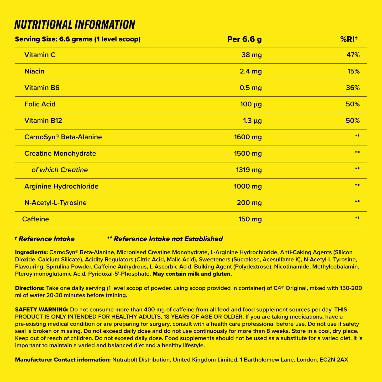 Cellucor C4 Original Pre-Workout - Pre-Workout Powder