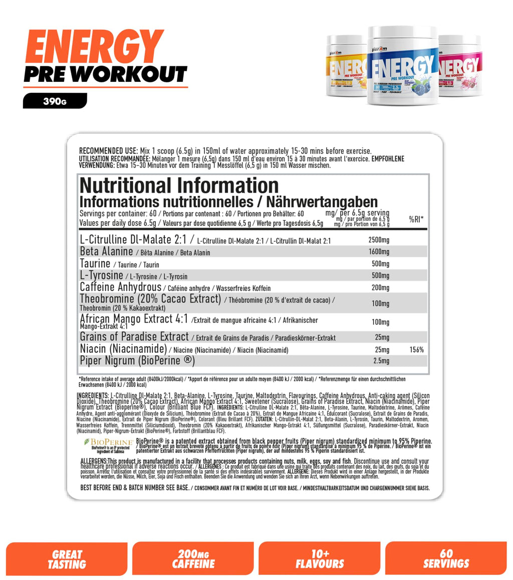 Per4m Energy Pre Workout - Pre-Workout Powder