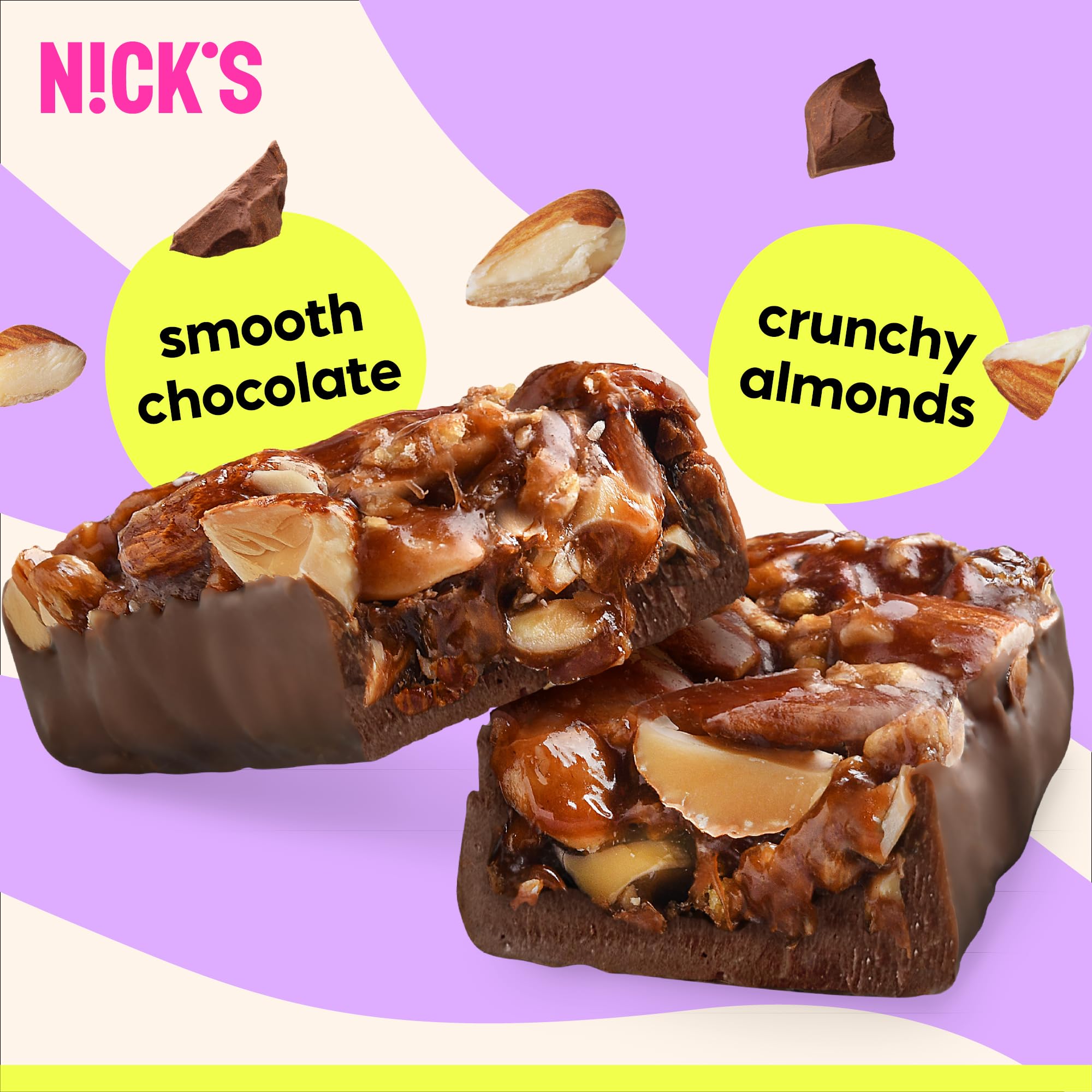 NICK’S NUT BAR vegan nut chocolate with almonds and smooth cocoa butter coating