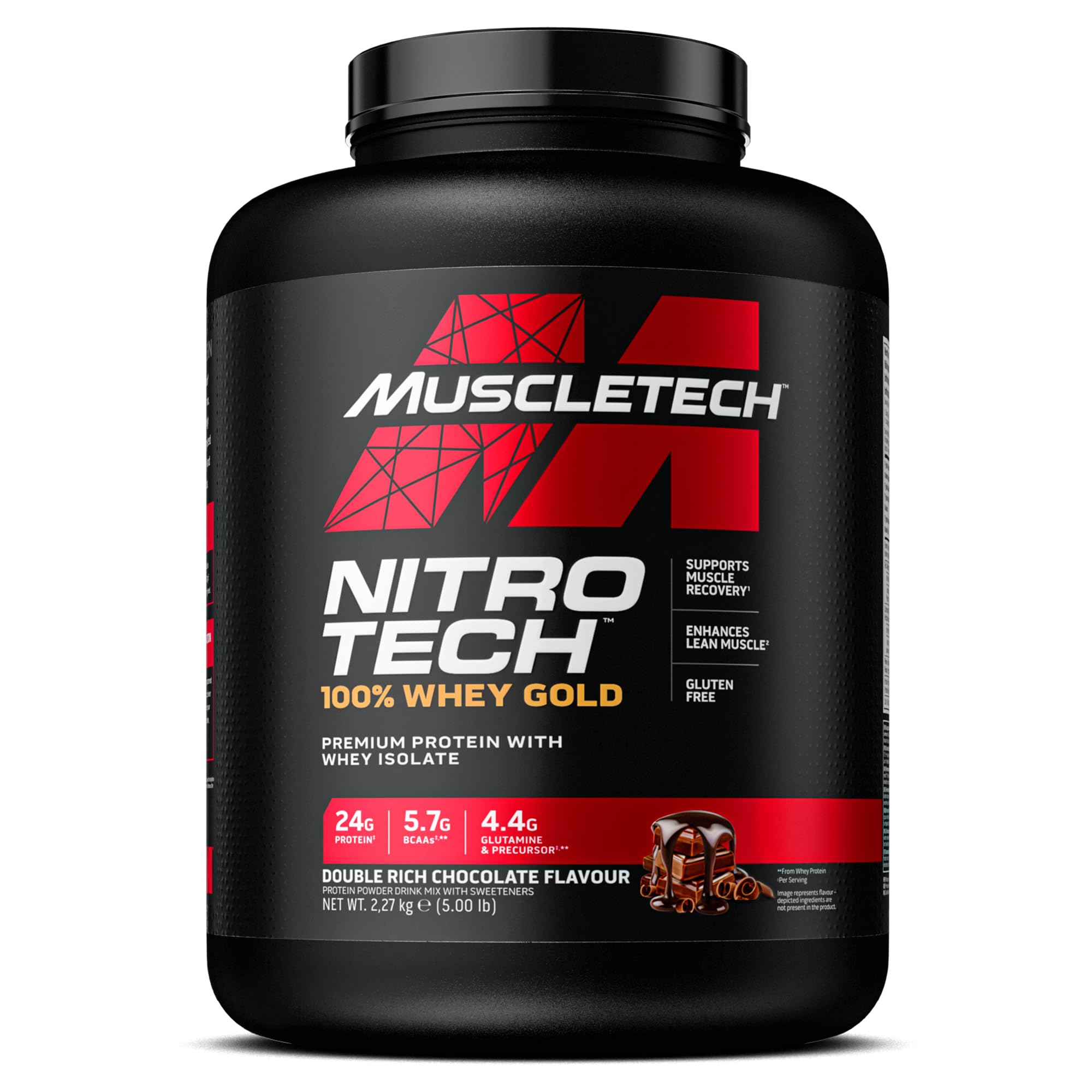 Muscletech Nitro Tech 100% Whey Gold - 2.27kg / Double Rich Chocolate - Whey Protein Powder