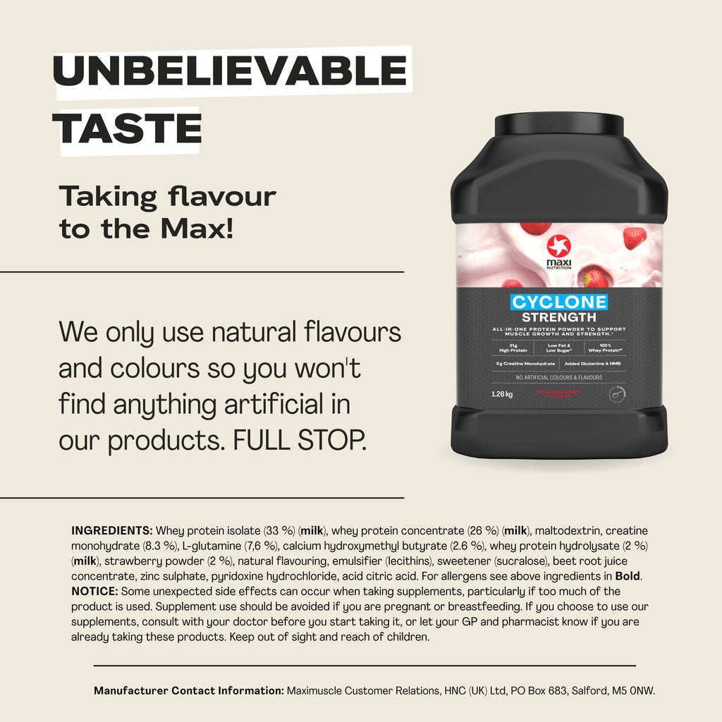 MaxiNutrition Cyclone 1.26kg - All-In-One Gainer Powder