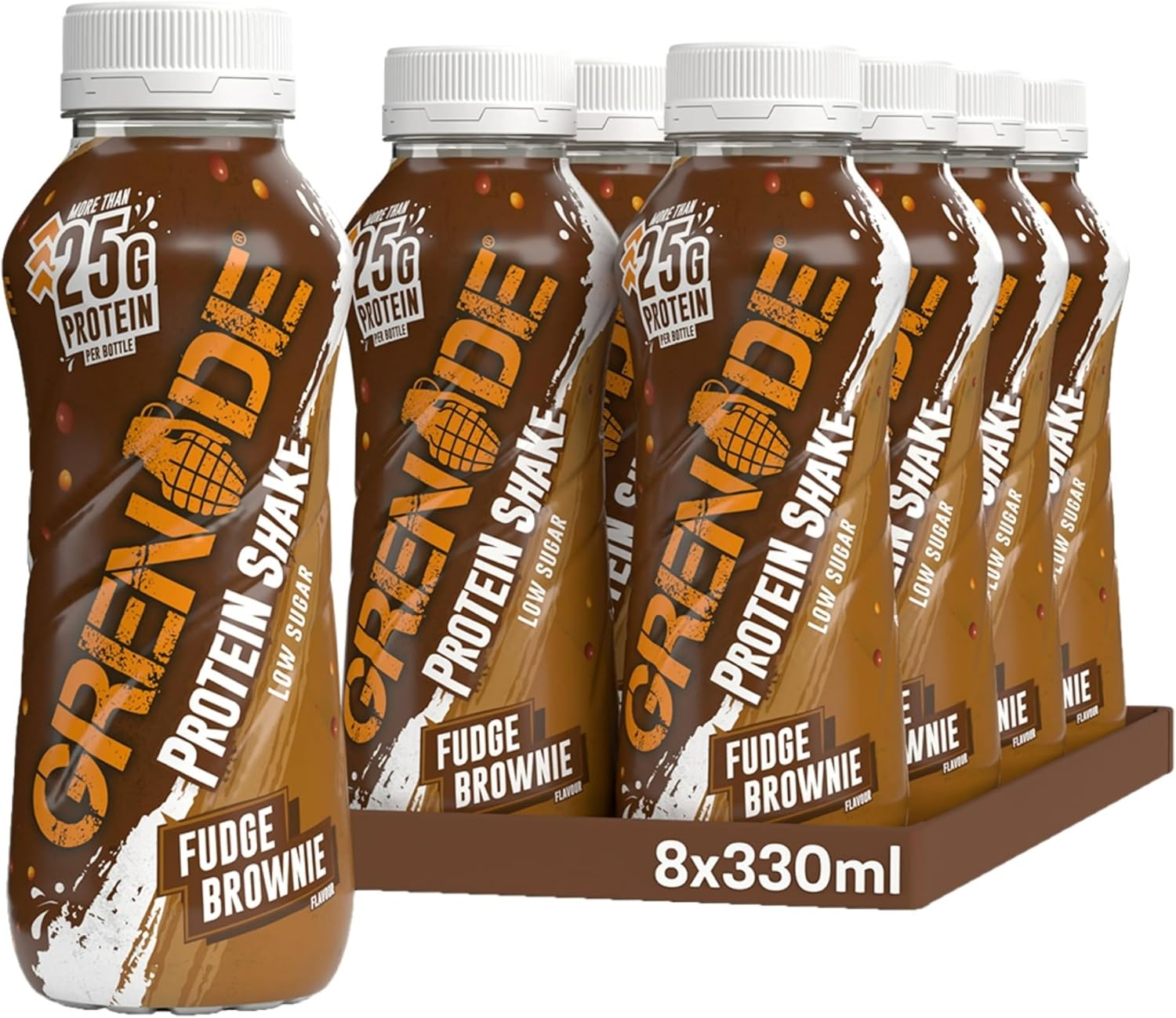 Grenade Protein Shake - 8x330ml / Fudge Brownie - Ready-To-Drinks