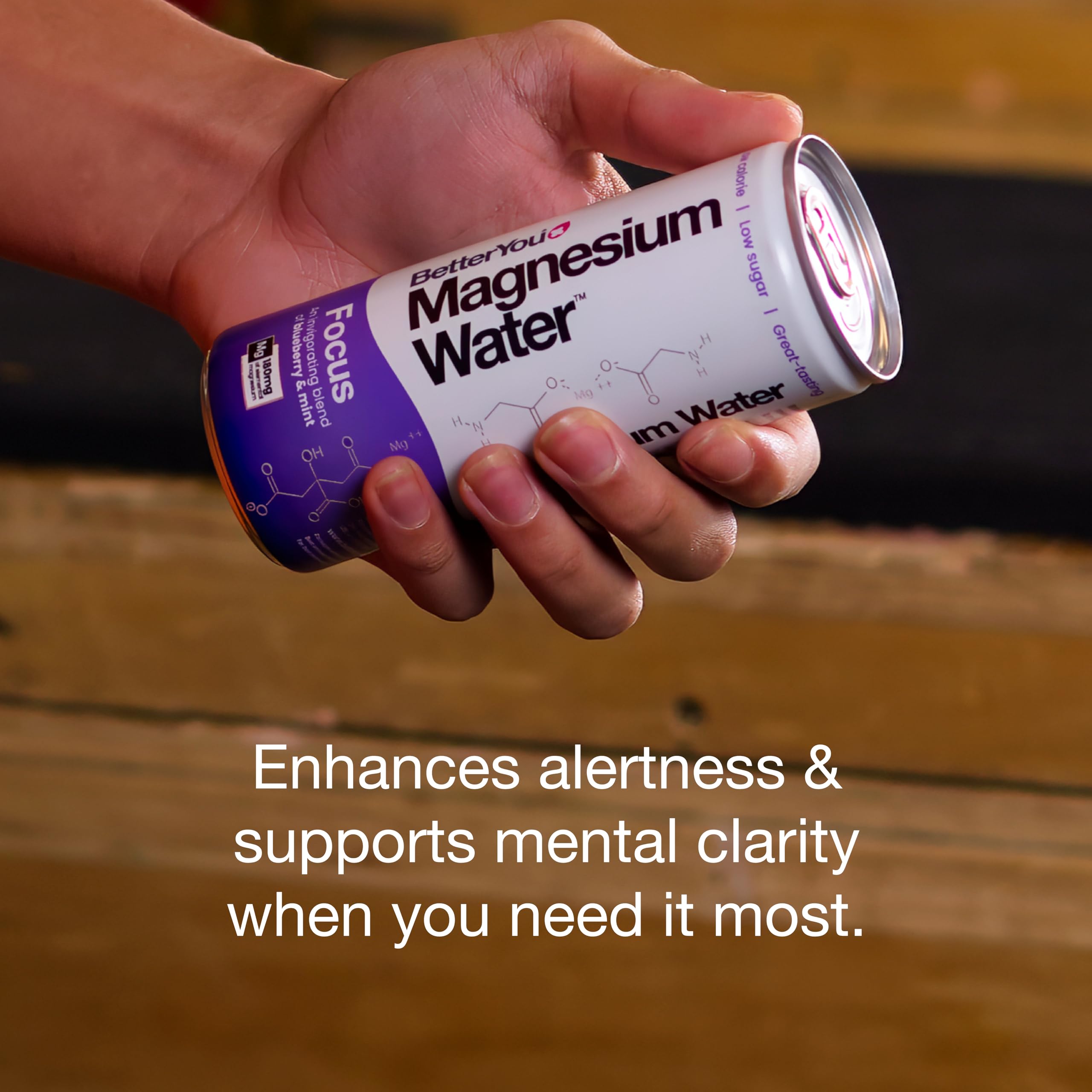 BetterYou Magnesium Water Focus - 12x250ml / Blueberry & Mint - Flavoured Water