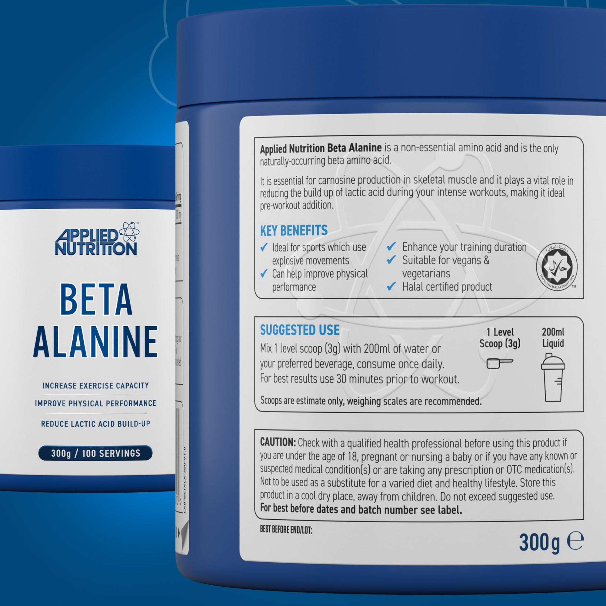 Applied Nutrition Beta Alanine - 300g / Unflavoured - Beta Alanine Powder
