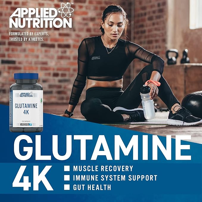 Applied Nutrition Glutamine 4K - 120 Veg Caps - Glutamine Capsules