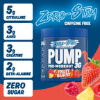 Blue Applied Nutrition Pump 3G Zero tub with citrulline malate and vitamin B12 in Fruit Burst flavor