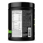 Black Muscletech Platinum EAA tub with nutrition label for supporting protein synthesis