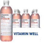 Vitamin Well Hydrate - 12x500ml / Rhubarb & Strawberry - Hydration Ready-To-Drinks