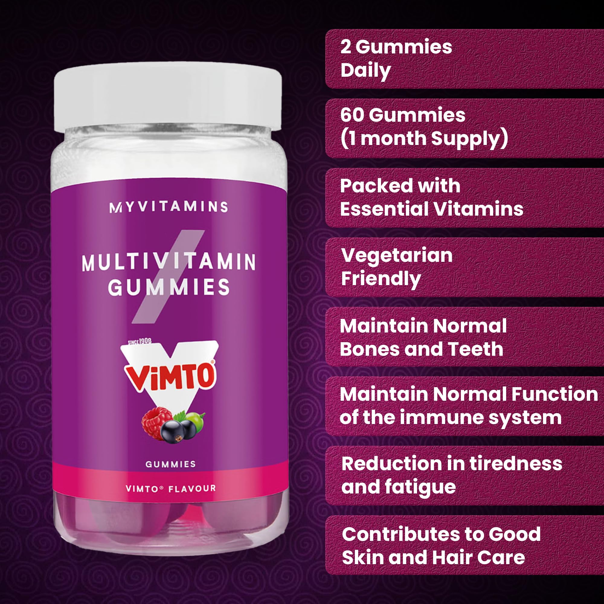 MyProtein Multivitamin Gummies - 60 Gummies / Vimto - Multi-Vitamin Gummies