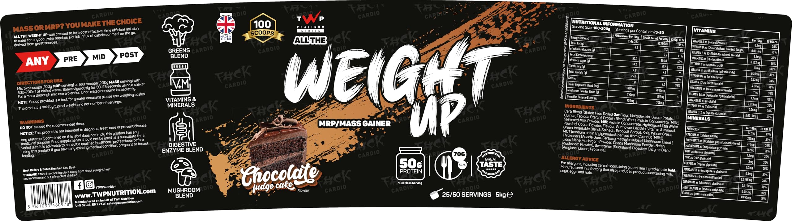 TWP All The Weight Up 5kg Vanilla Cheesecake - Protein Blends