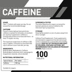 MaxiNutrition Caffeine - 100 Tabs - Caffeine Tablets