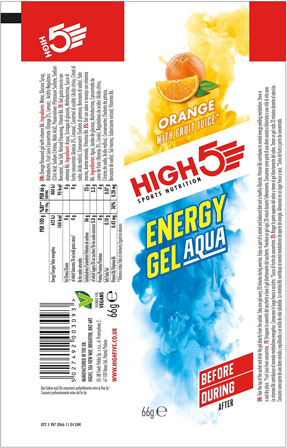 HIGH5 Energy Gel Aqua - Energy Gels