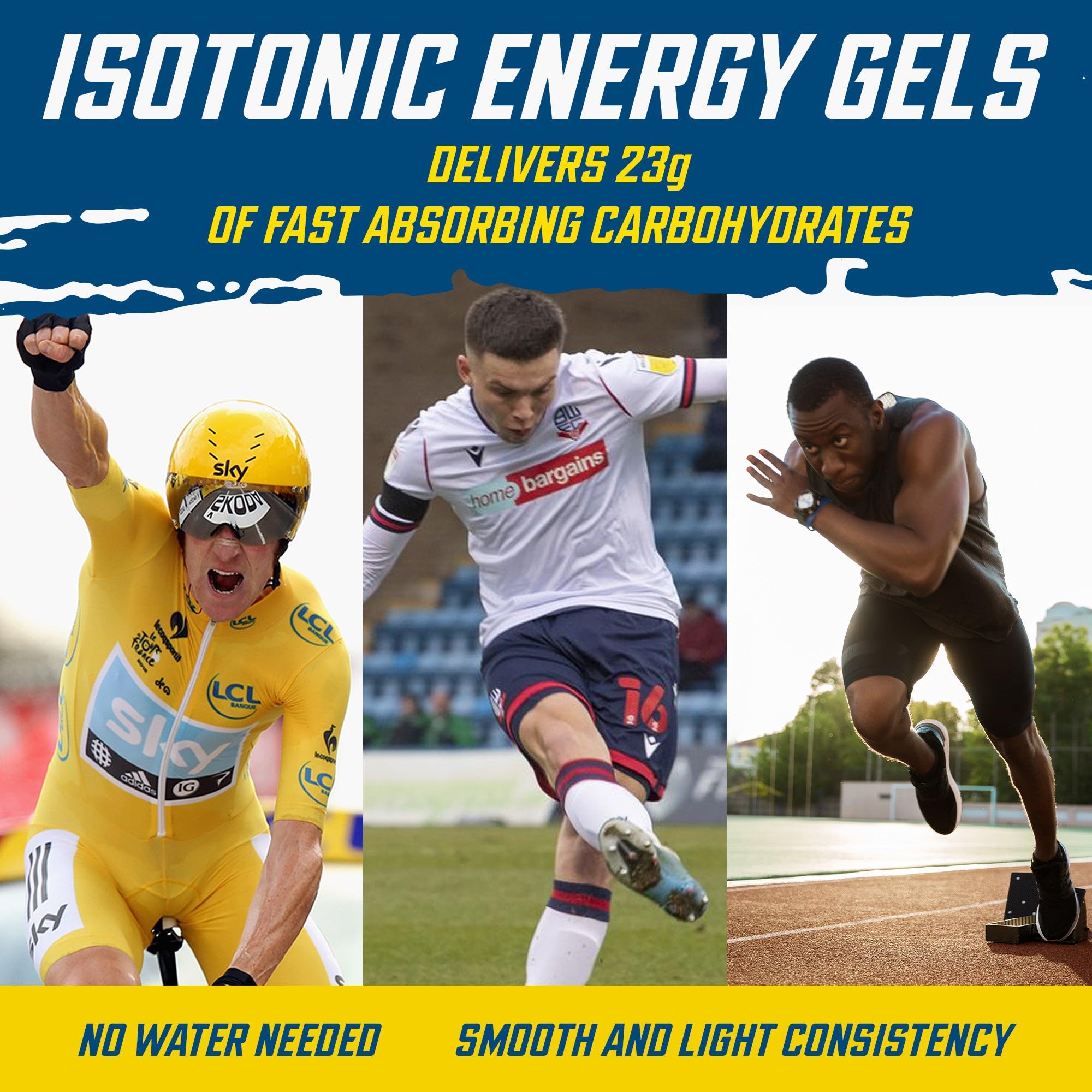 Applied Nutrition Endurance Energy Gel Pack with halal certified gel for athletes in action
