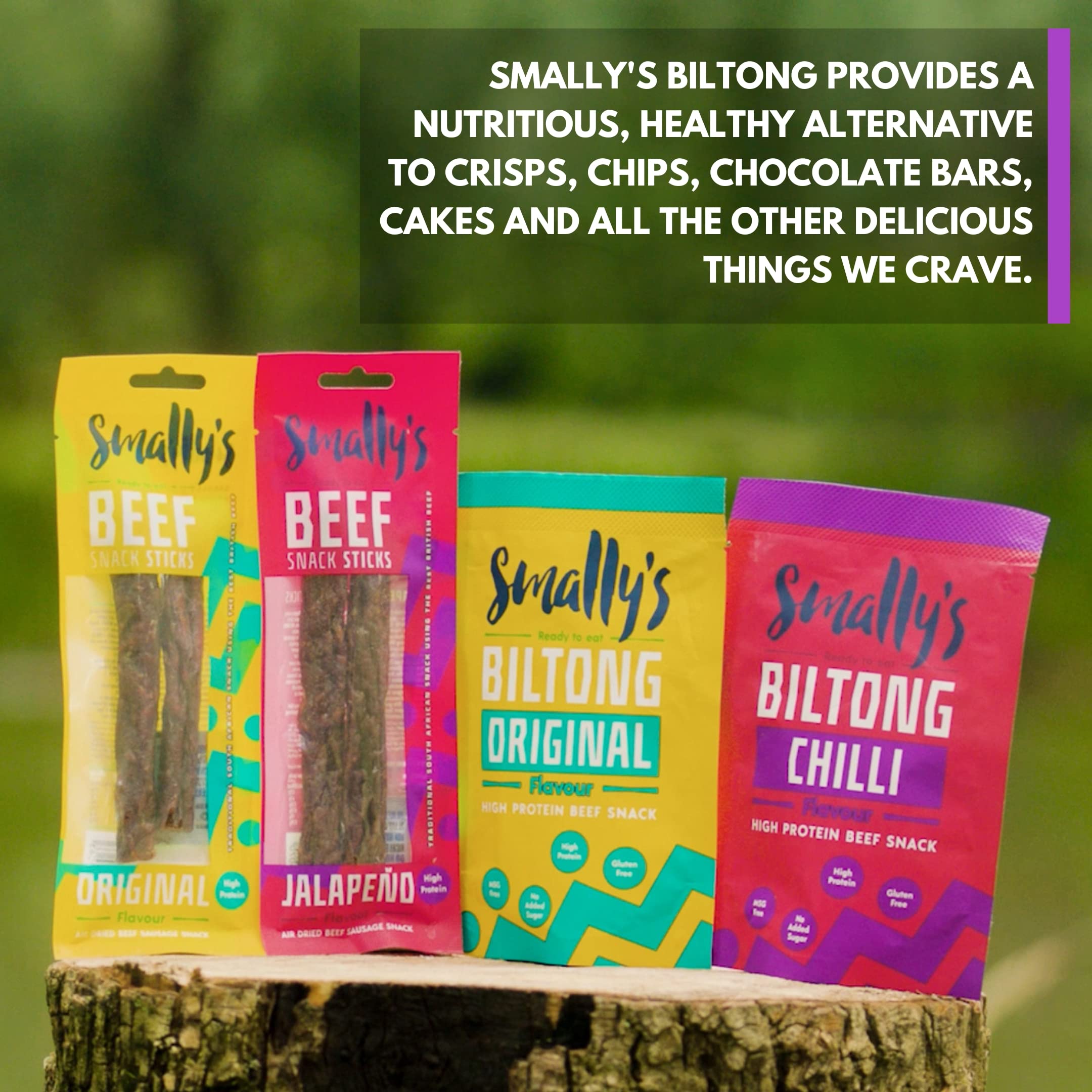 Smally’s Biltong - 10x28g / Chilli - Biltong Beef Snack