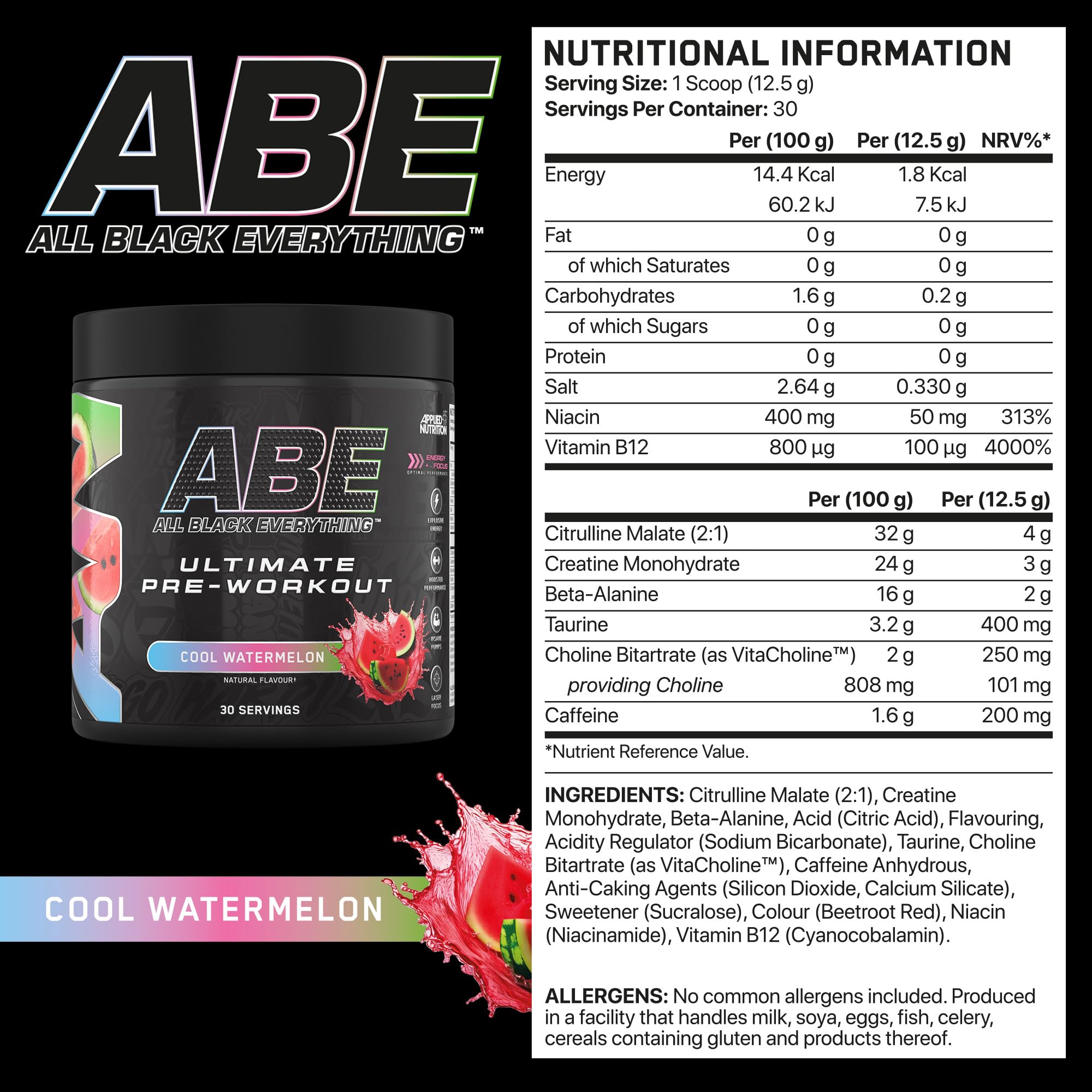 Applied Nutrition ABE (All Black Everything) - Pre-Workout Powder