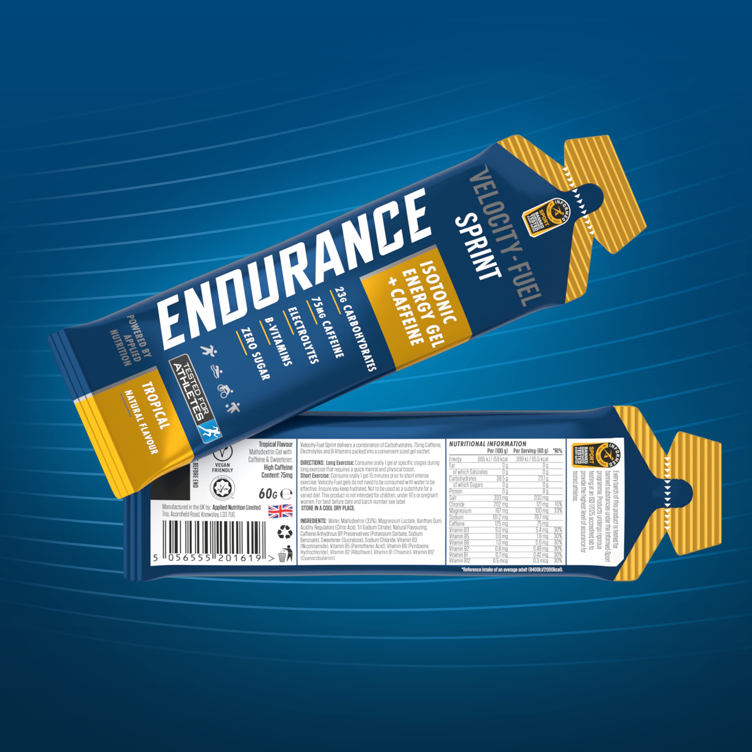 Applied Nutrition Endurance Velocity Sprint Gel - Energy Gels