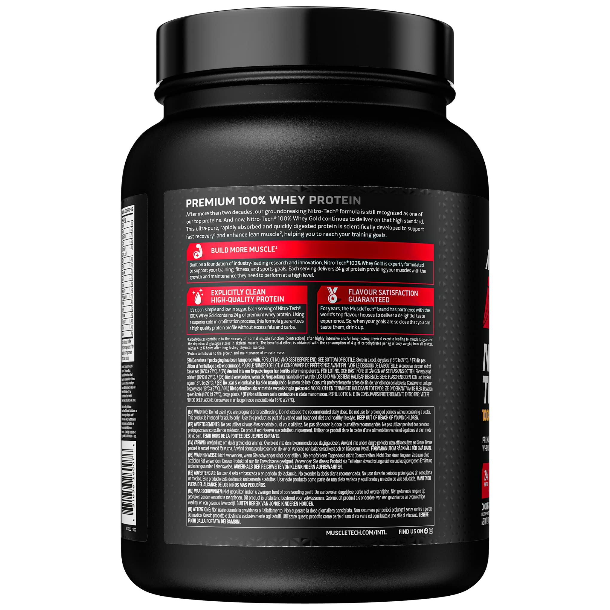 Muscletech Nitro Tech 100% Whey Gold - 2.27kg / Strawberry Shortcake - Whey Protein Powder