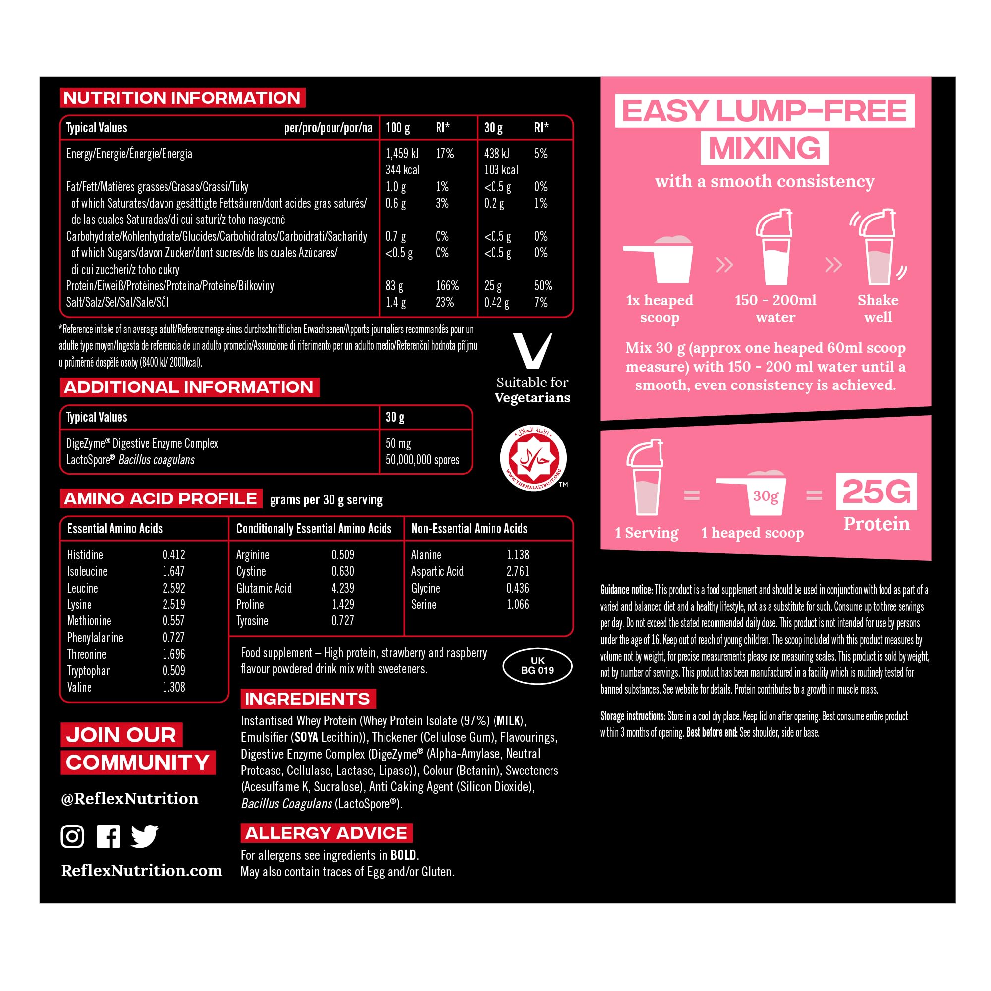 Reflex Nutrition Isolate Pro - Whey Proteins