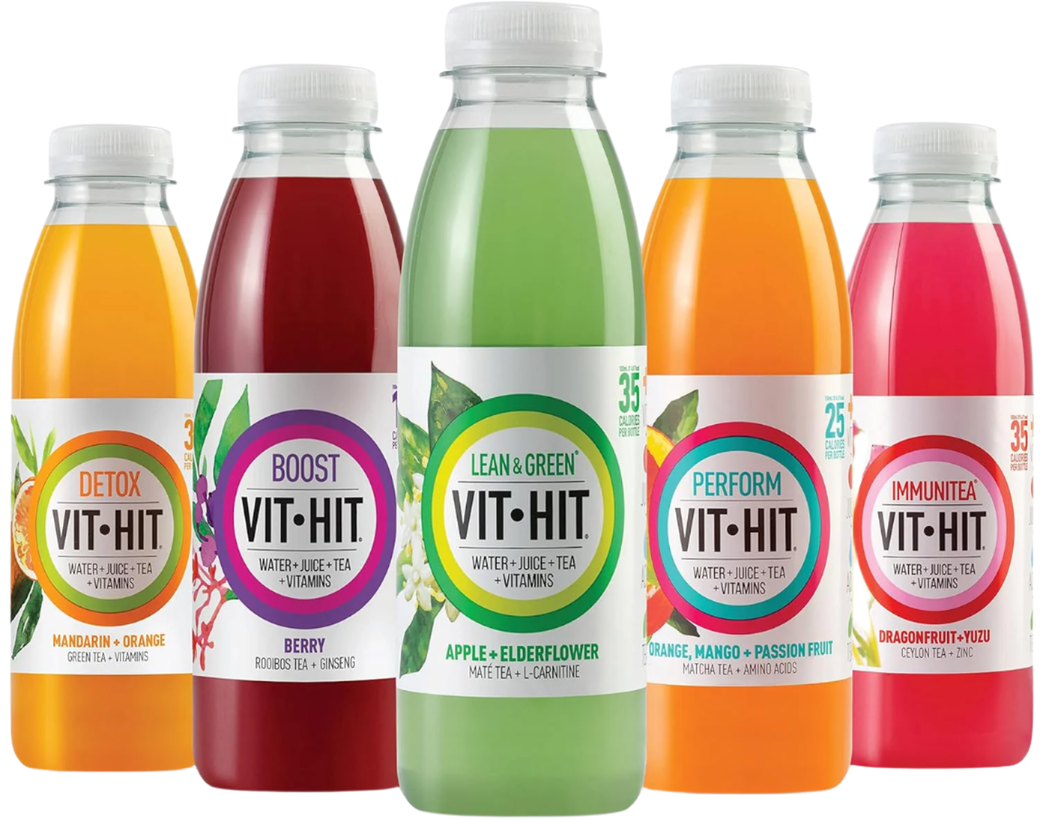VITHIT Lean & Green - 12x500ml / Apple & Elderflower - Energy Drinks