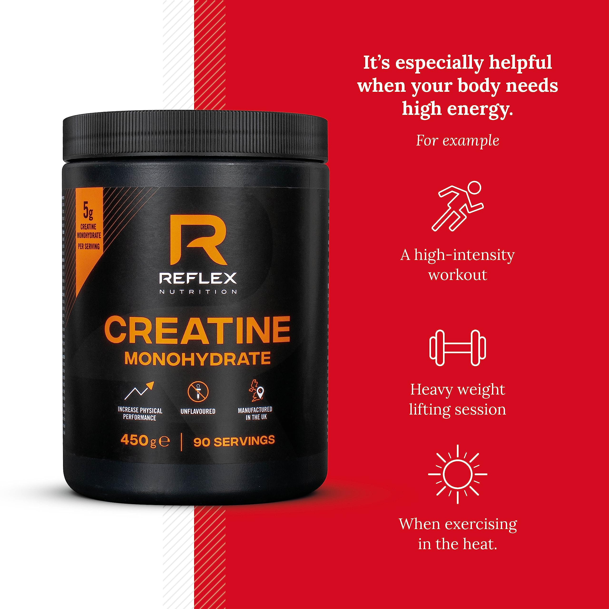 Reflex Nutrition Creatine Monohydrate - 450g / Unflavoured - Creatine Powder
