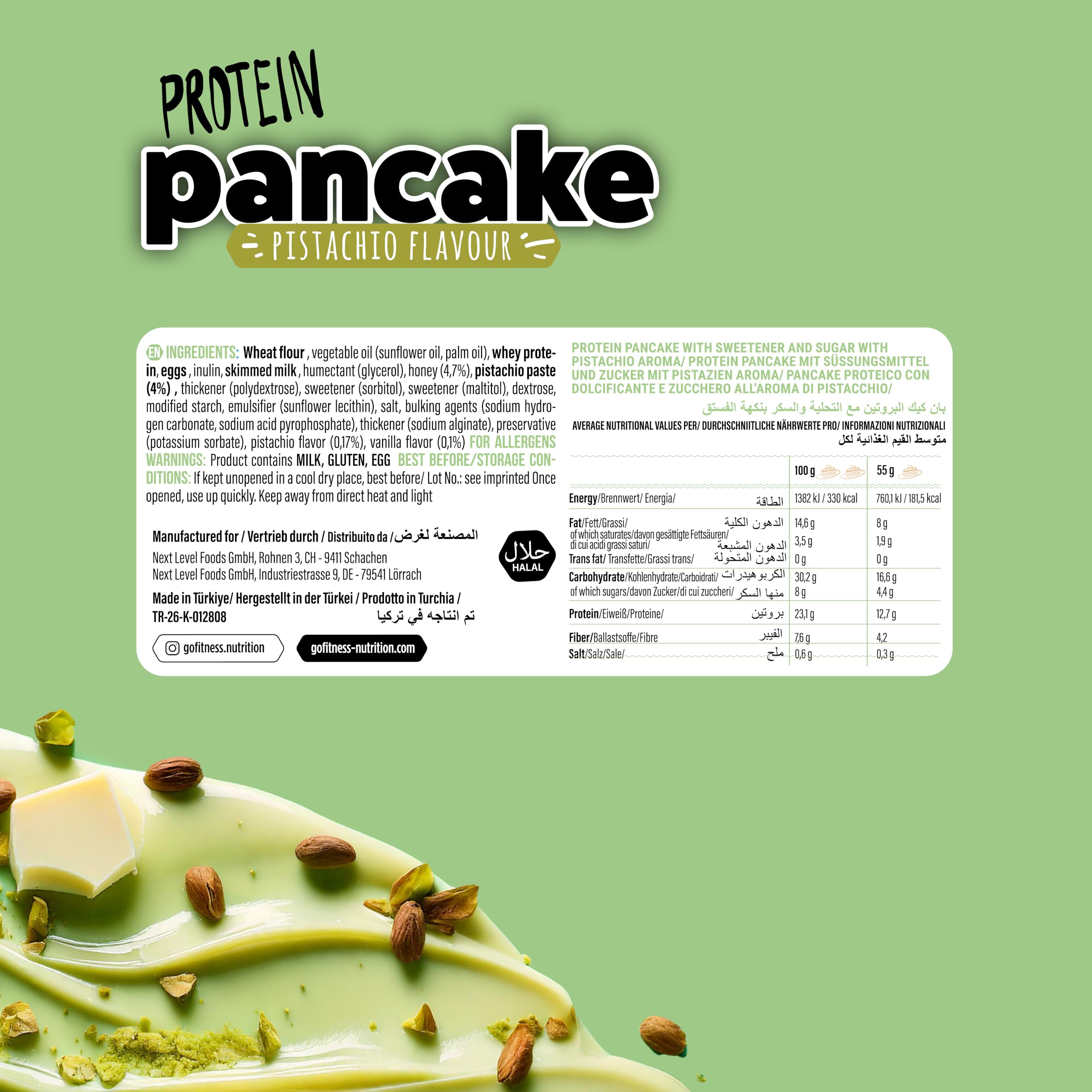 Go Fitness Protein Pancake 12x55g - Protein Waffles